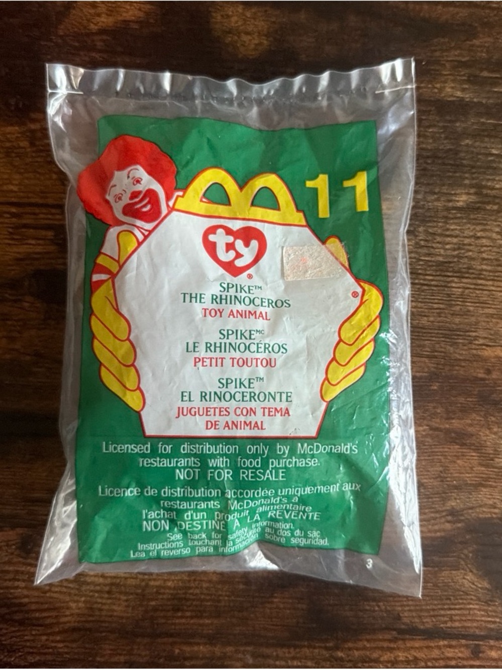 Ty McDonald's Spike Rhinoceros Packet — Green, Yellow, Red